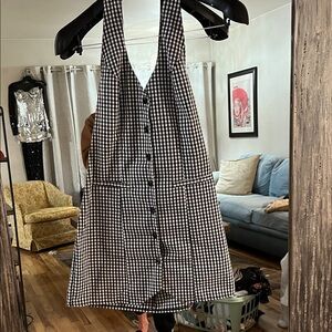 Edikted Black and White Gingham Mini Dress
